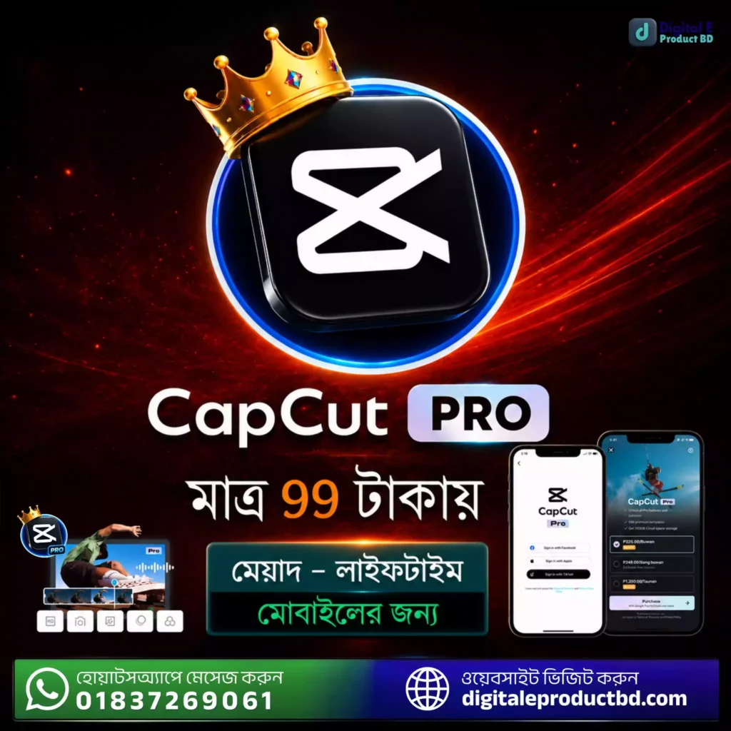 CapCut Pro Mobile for Lifetime Sale In Bangladesh