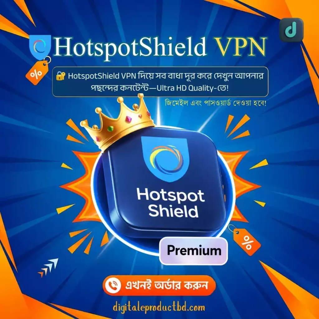 Hotspot Shield VPN Premium subscription with fast speed and military-grade security